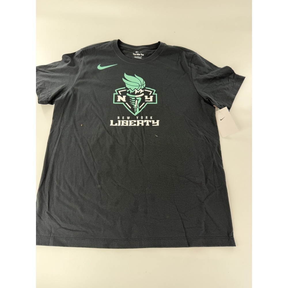Men's New York Liberty Core Cotton Short Sleeve Black T-shirt Size S Small New